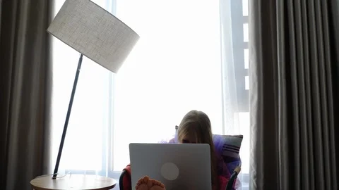 Distance Learning Quarantine Stock Footage 124490987