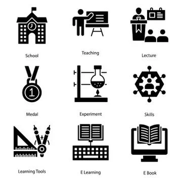 Distance Learning Vectors 스톡 일러스트