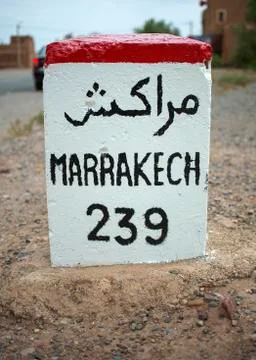 Distance to marrakech Stock-Fotos