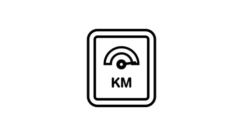 Distance meter icon animation isolated on white background Видео 341460941