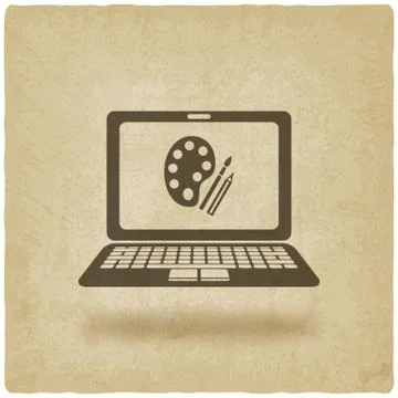 Distance online learning symbol Stock-Illustration