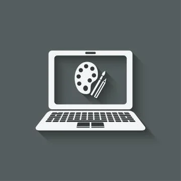 Distance online learning symbol Stock Illustration