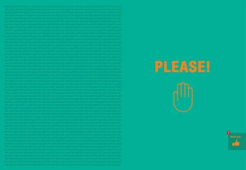 Distance please, hand, stop, good job, vector, logo, lettering Illustrazione stock