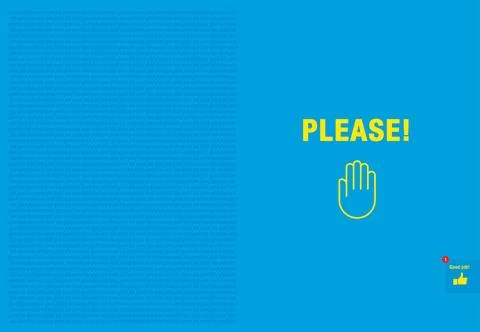 Distance please, hand, stop, good job, vector, logo, lettering Illustrazione stock