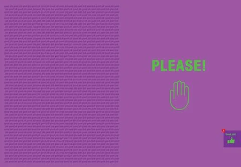 Distance please, hand, stop, good job, vector, logo, lettering Stock Illustration
