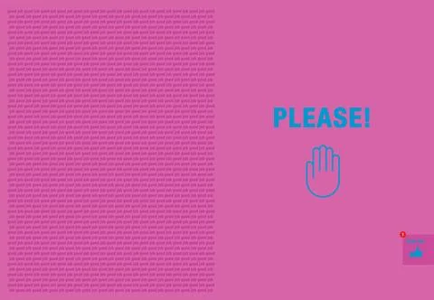 Distance please, hand, stop, good job, vector, logo, lettering Stock Illustration