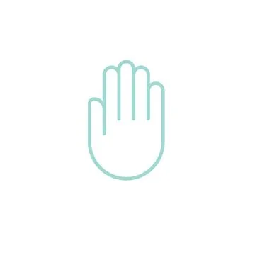 Distance please pattern vector with hand social network icon Stock Illustration