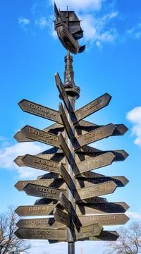 .Distance Pointer. Stock Photos