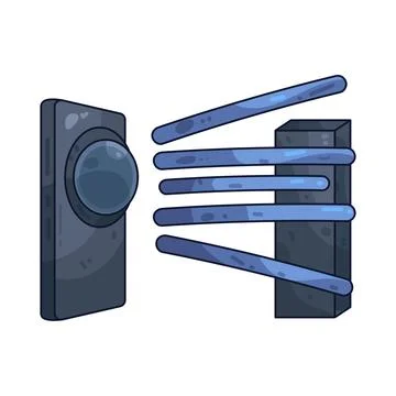Distance sensor illustration Stock Illustration