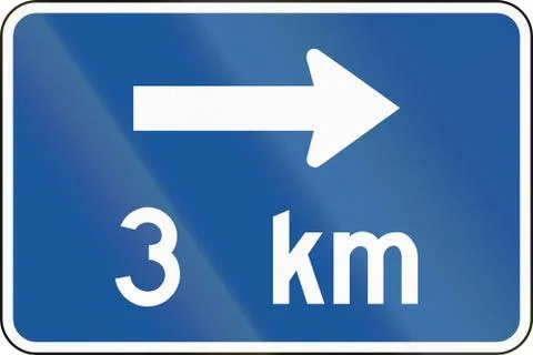 Distance Sign In Canada Stock Illustration