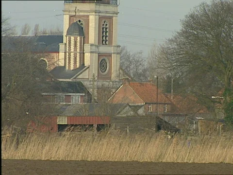 Distance view of Doel Stock Footage 637598