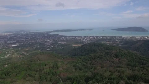 Distance view form Big Buddha mountain, distance view Stock Footage 83585857