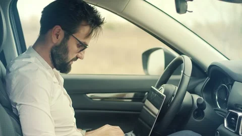 Distance Work And Checking Email.Mobile Worker Software Developer Job Stock Footage 168892723