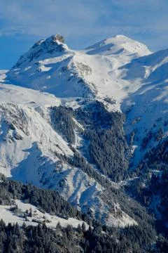 Distant alpine mountains Stock Photos