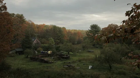 Distant Backwoods House Stock Footage 40806922