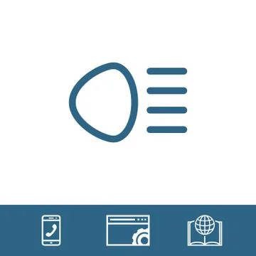 Distant beam icon stock vector illustration flat design Ilustración de archivo