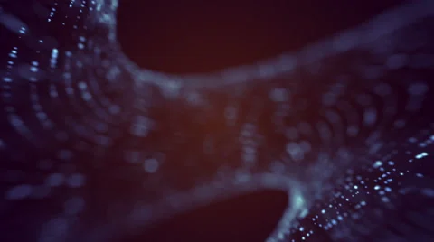 Distant Blue Particle Twist. Shallow Depth of Field Stock-Footage 40414178
