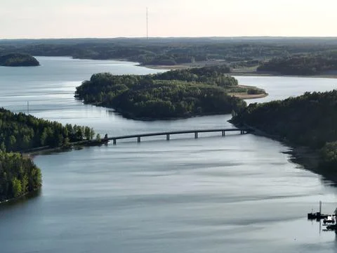Distant bridge Stock Photos