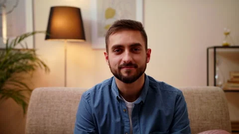 Distant Call  With Work Team, Record Video Blogger Webcam View With Friends Stock Footage 147002979