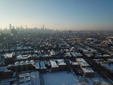 Distant Chicago Skyline Stock Photos