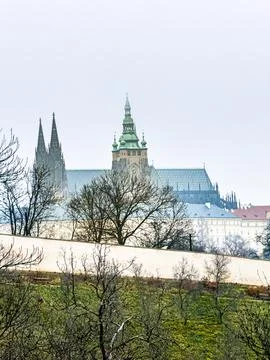Distant Church View 库存照片