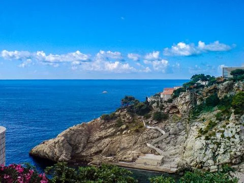 Distant Coastal Shore View 写真素材