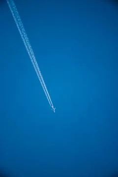 Distant Contrails Stock Photos