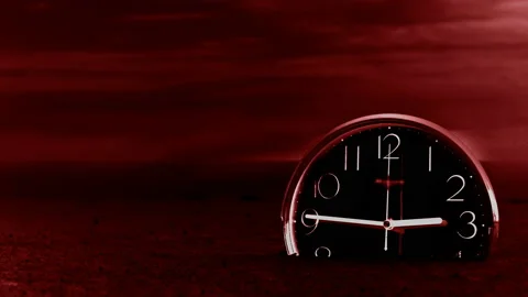 A distant desert planet. The concept of the passage of time. Haze clouds. The su Stock Footage 86747023