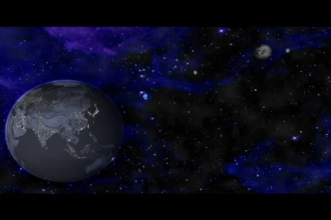 Distant earth and planets animation Stock-Footage 562549