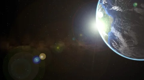 Distant Earth Sunrise Stock Footage 41412249