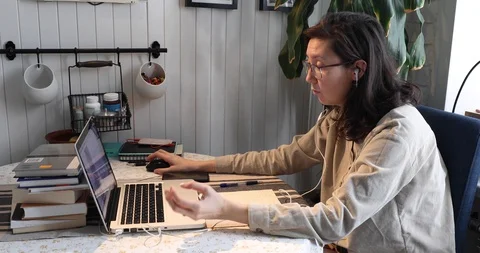 Distant education at home concept. Stock Footage 126997308