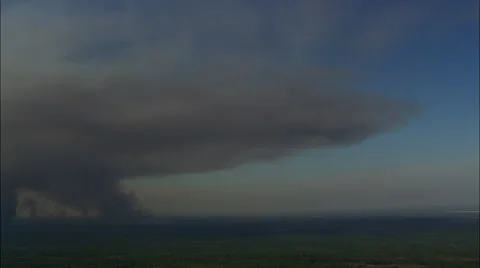 Distant Forest Fire And Rising Smoke 動画素材 65432019