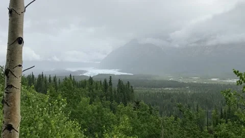 A Distant Glacier in Alaska Stock Footage 237494250