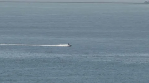 Distant Jet Ski Stock Footage 18010800