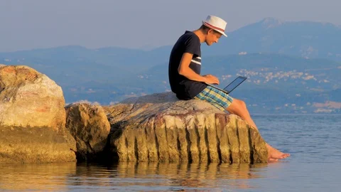 Distant job background. Quality of Network connection concept. Stock-Footage 117100207