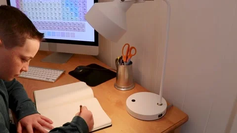 Distant Learner Desk 3 Stock-Footage 148505664