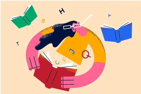 Distant learning and education concept Stock Illustration