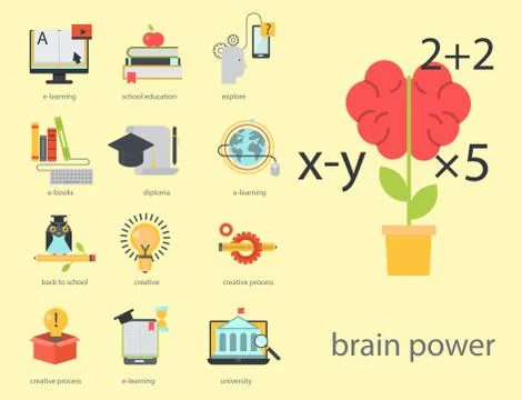 Distant learning flat design online education video tutorials staff training Stock Illustration