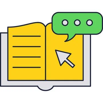Distant learning icon vector open ebook symbol Stock Illustration