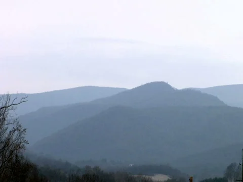 Distant Mountain Geese Stock Footage