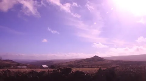 Distant mountain landscape timelapse Stock Footage 47878013