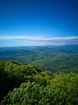 Distant mountains from above Stock Photos