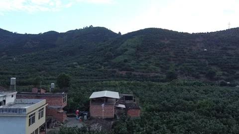 The distant mountains in the evening Stock Footage 287062362