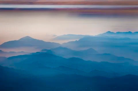 Distant mountains view Stock-Fotos