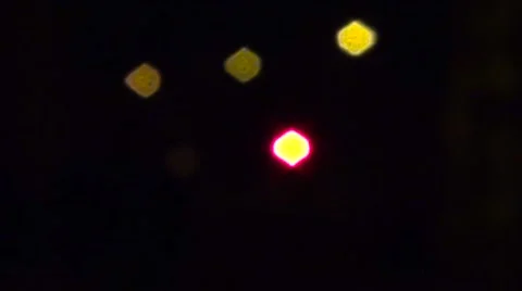 Distant outfocussed traffic lights in evening Video stock 42347278