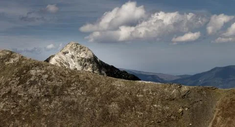 Distant Peak at the Pyrenees Stock Photos