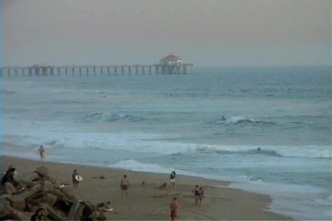 Distant pier Stock Footage 367950