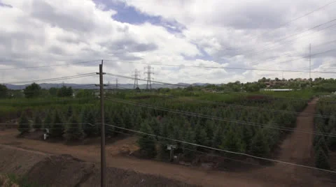 Distant power tower multi rotor dolly Stock Footage 24803367