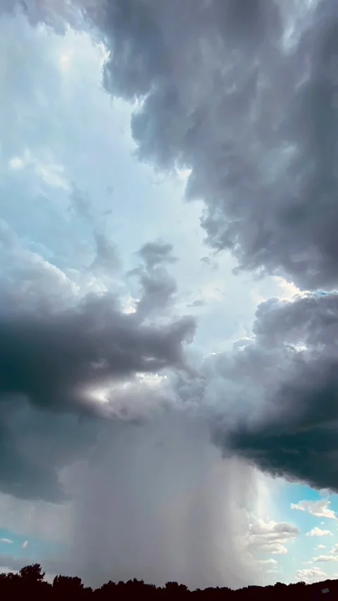 Distant Rain Shaft Animated Cinemagraph Stock Footage 237960414