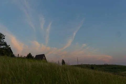 Distant rural house Stock Photos